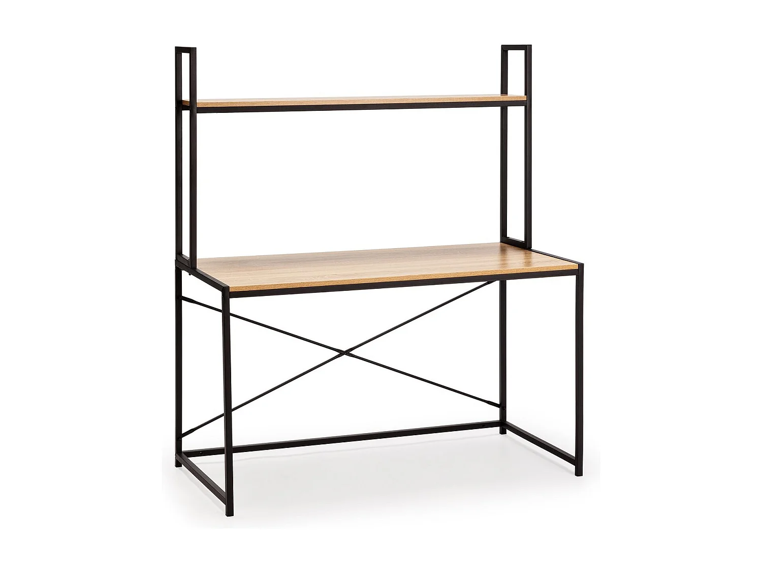 Biurko Colummn Bureau Carmen noir, 1 półka, styl przemysłowy, długość 120 cm. 283365 - obrazek 1