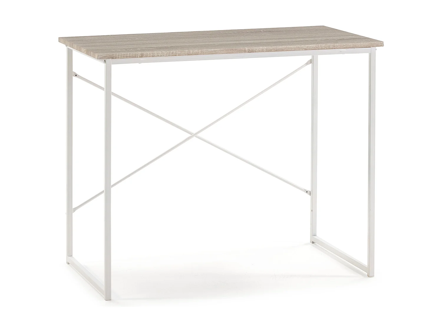 Biurko Colummn Bureau Cáceres Blanc, Stół na komputer, Styl przemysłowy, Długość 90 cm. 150053 - obrazek 1