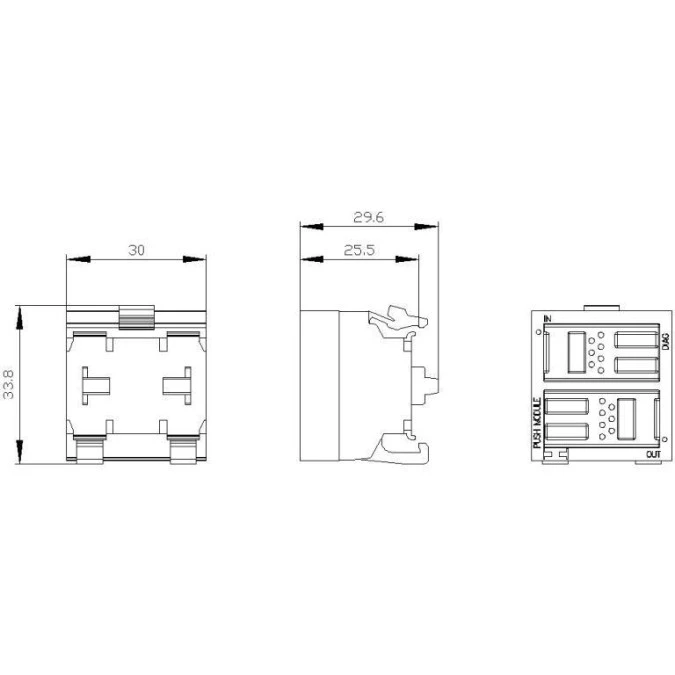 Moduł terminalowy Profinet 2 styki sterowniczy bez podświetlenia montaż tablicowy SIRIUS ACT 3SU1400‑1MA10‑1BA1 - obrazek 2