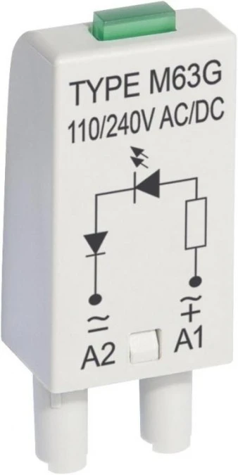 Moduł sygnalizacyjny L (dioda: LED zielony) 110‑230 V AC/DC M63G szary 854854 - obrazek 2