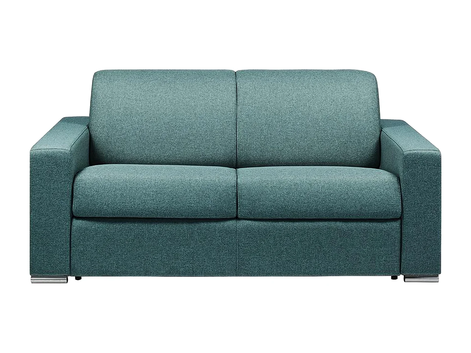 Kanapa 2-osobowa typu express - Niebieski - Wymiary miejsca do spania: 120 cm - Materac 18 cm - z pamięcią kształtu - CALITO 130161 - obrazek 1