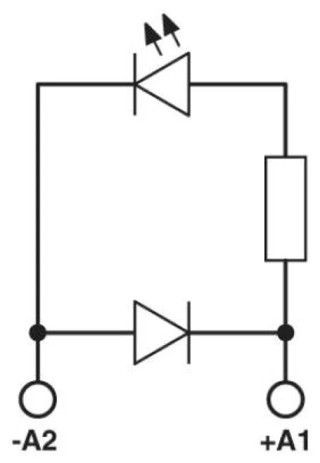 Moduł wtykowy do gniazd ECOR‑3, z diodą gaszącą i żółtą diodą LED ‑ LDP3‑ 12‑ 24DC ‑ 2833770 /10szt./ - obrazek 2