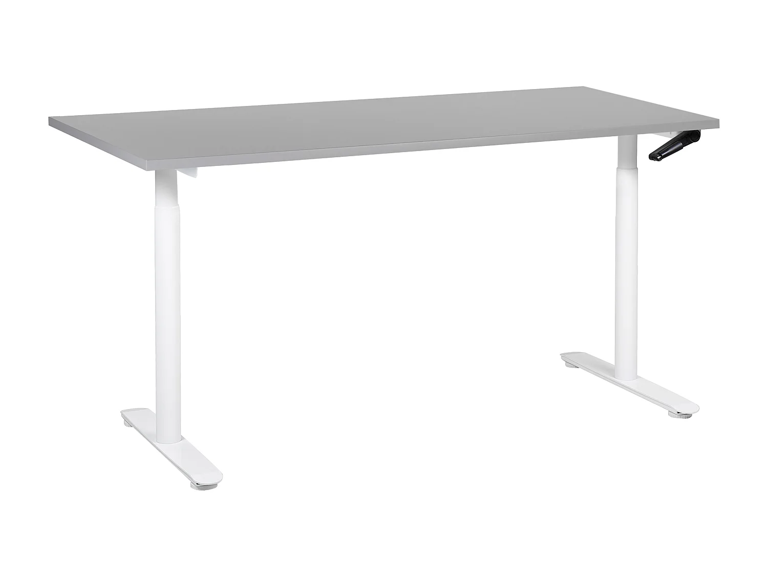 Biurko regulowane manualnie 160 x 72 cm szaro-białe DESTINAS 2551373