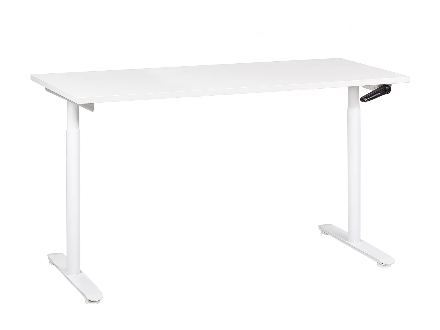 Biurko regulowane manualnie 160 x 72 cm białe DESTINAS 2551375