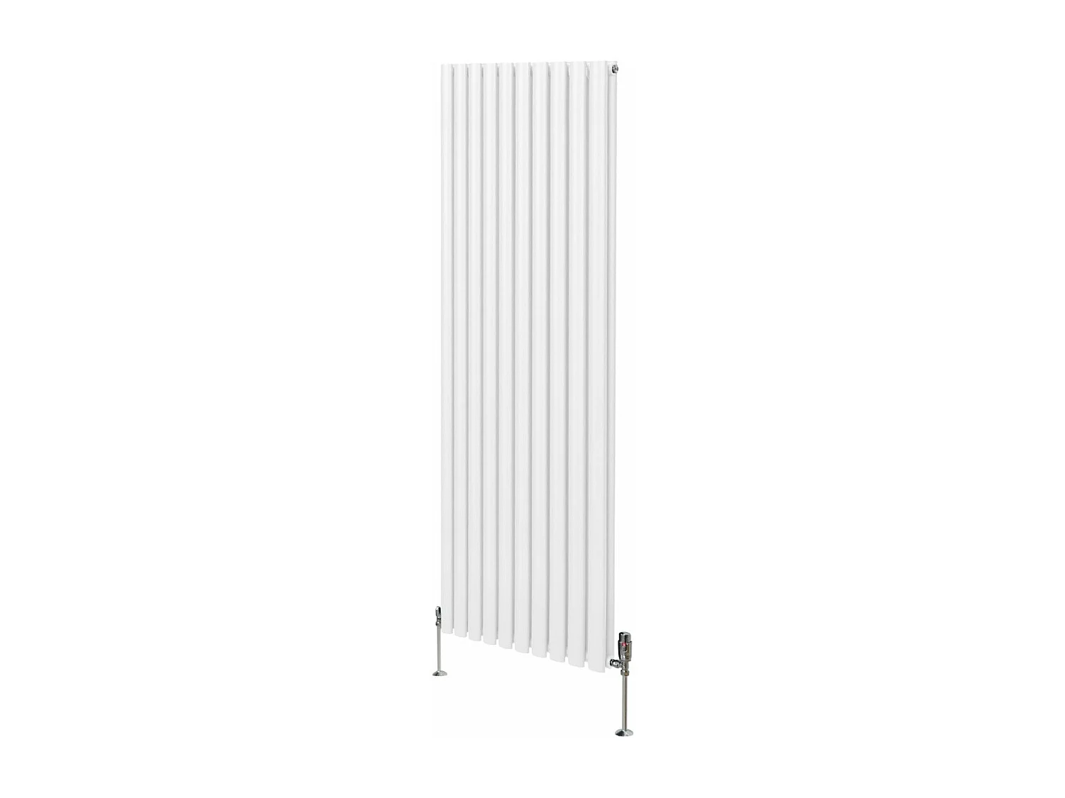 Grzejnik kolumnowy owalny i zawory - 1800 mm x 600 mm - biały 3486071 - obrazek 1
