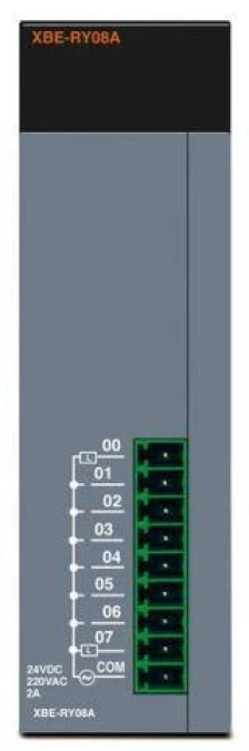 Moduł wejść cyfrowych do sterowników kompaktowych LS Electric 8DI Przyłącza śrubowe 24VDC 4723001100 XBE‑DC08A - obrazek 1