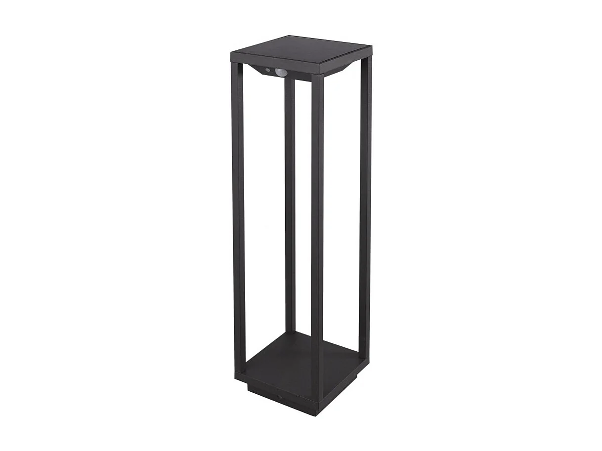Ciemnoszara lampa solarna LED 2,2 W, zasilana bateryjnie, IP54, szafran 3037728