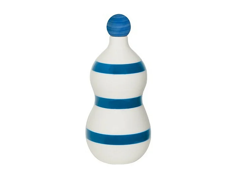 Lido – Ceramiczna butelka w paski w kolorze szafranowo-niebieskim 3578795