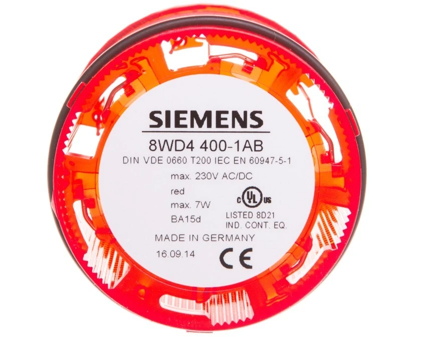 Moduł świetlny kolumny sygnalizacyjnej 70mm czerwony bez żarówki BA15d 12‑230V AC_DC IP65 8WD4400‑1AB - obrazek 2