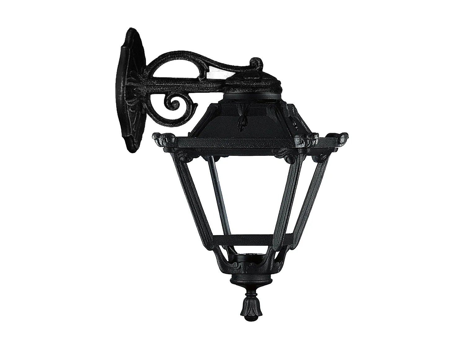 Kinkiet INDURA MINI 4 w stylu klasycznym - wys. 48 cm - E27 42W - ?ywica - IP55 - czarny 3715079 - obrazek 1