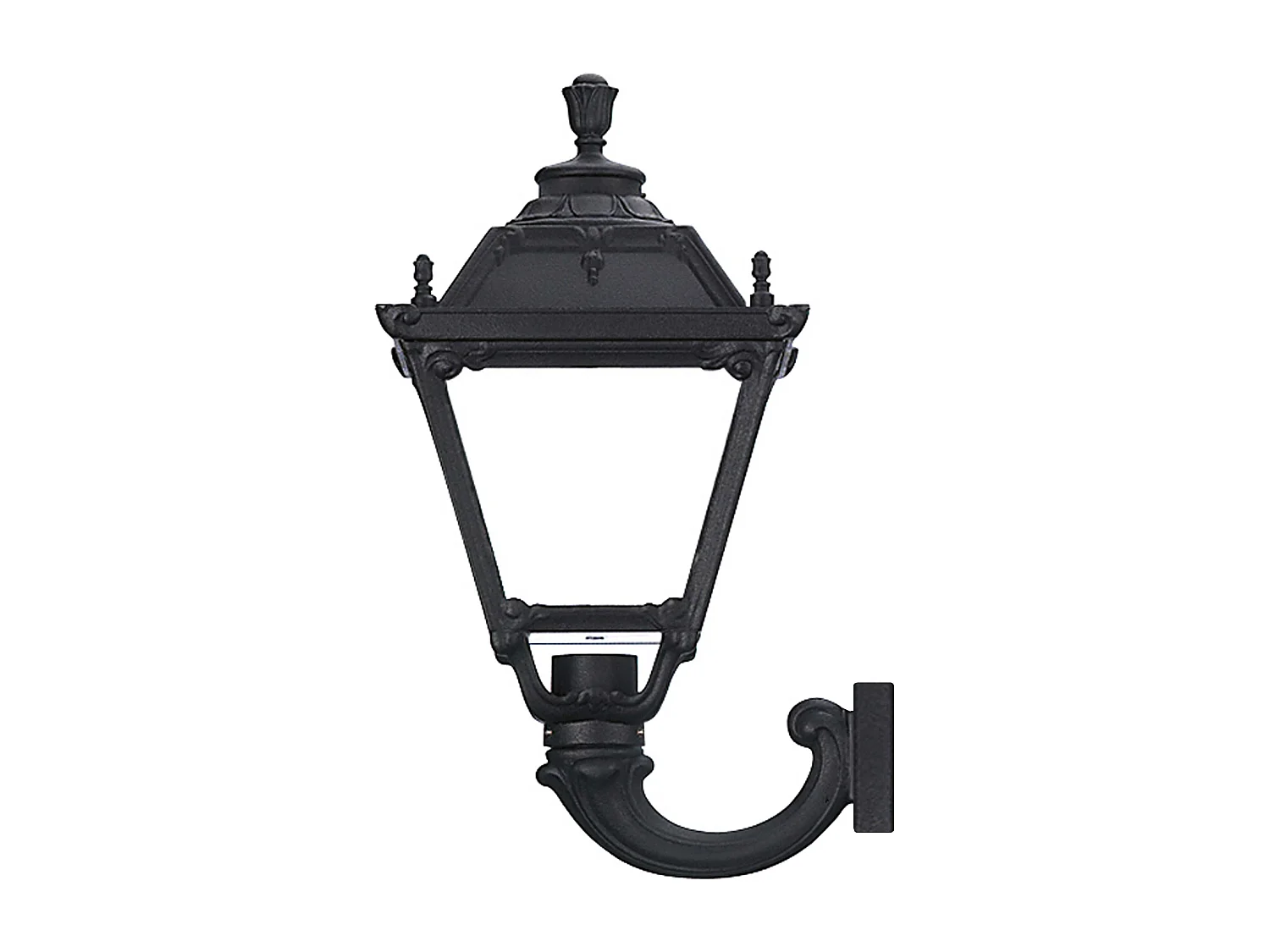 INDURA MEDIUM 4 kinkiet styl klasyczny - wys. 64 cm x szer. 39 cm - E27 42W - ?ywica - IP55 - czarny 3715039 - obrazek 1