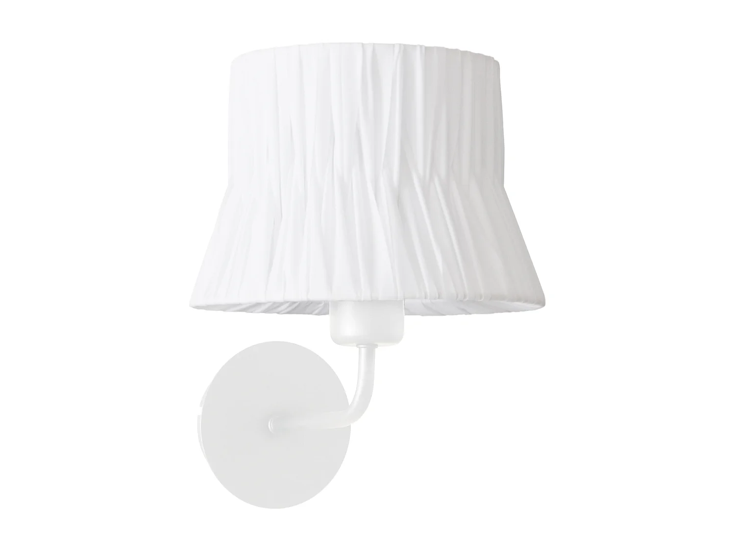 CORA kinkiet styl klasyczny – wys. 23,5 cm – E27 40W – plisowany aba?ur wst?gowy ø20 cm – stalowo-bia?y – IP20 3715156