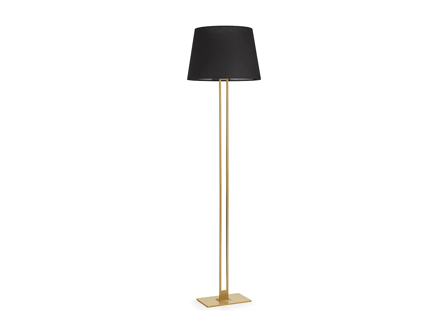 CLASSICAL lampa pod?ogowa styl klasyczny – W170 cm – w?./wy?. – stal i z?oto – klosz Ø45 cm – czarny – E27 Max. 60W-IP20 3716186