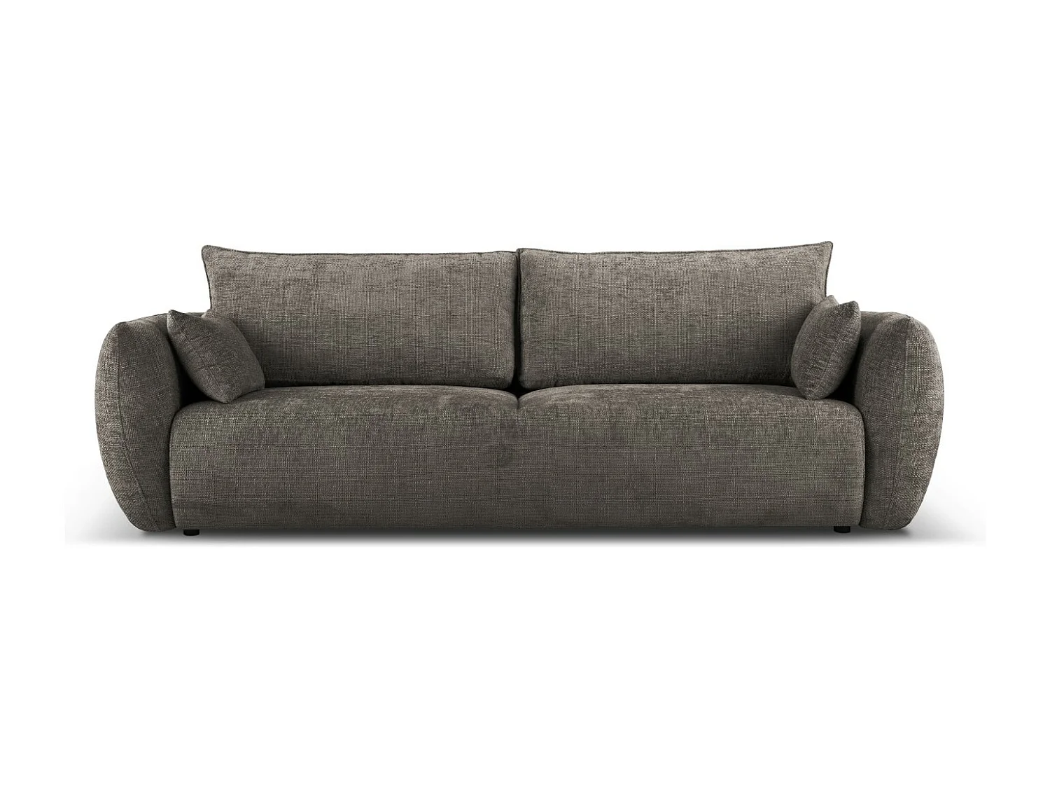 Cosmopolitan Design - Sofa z funkcją spania ze schowkiem, "Matera" 3 miejsca szenil, szary - 240x108x86cm 3740429 - obrazek 1