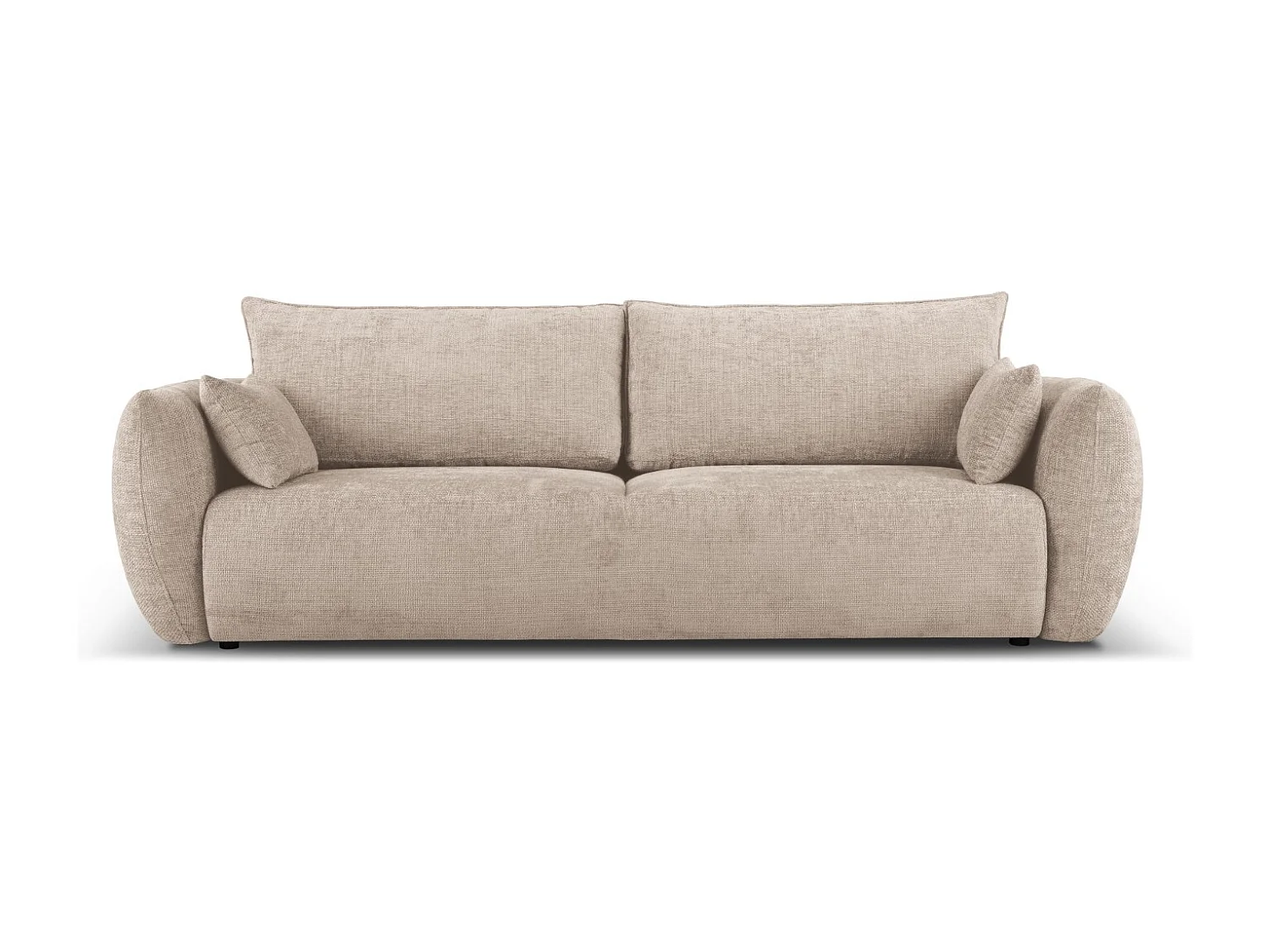 Cosmopolitan Design - Sofa z funkcją spania ze schowkiem, "Matera" 3 miejsca szenil, beż - 240x108x86cm 3740556 - obrazek 1