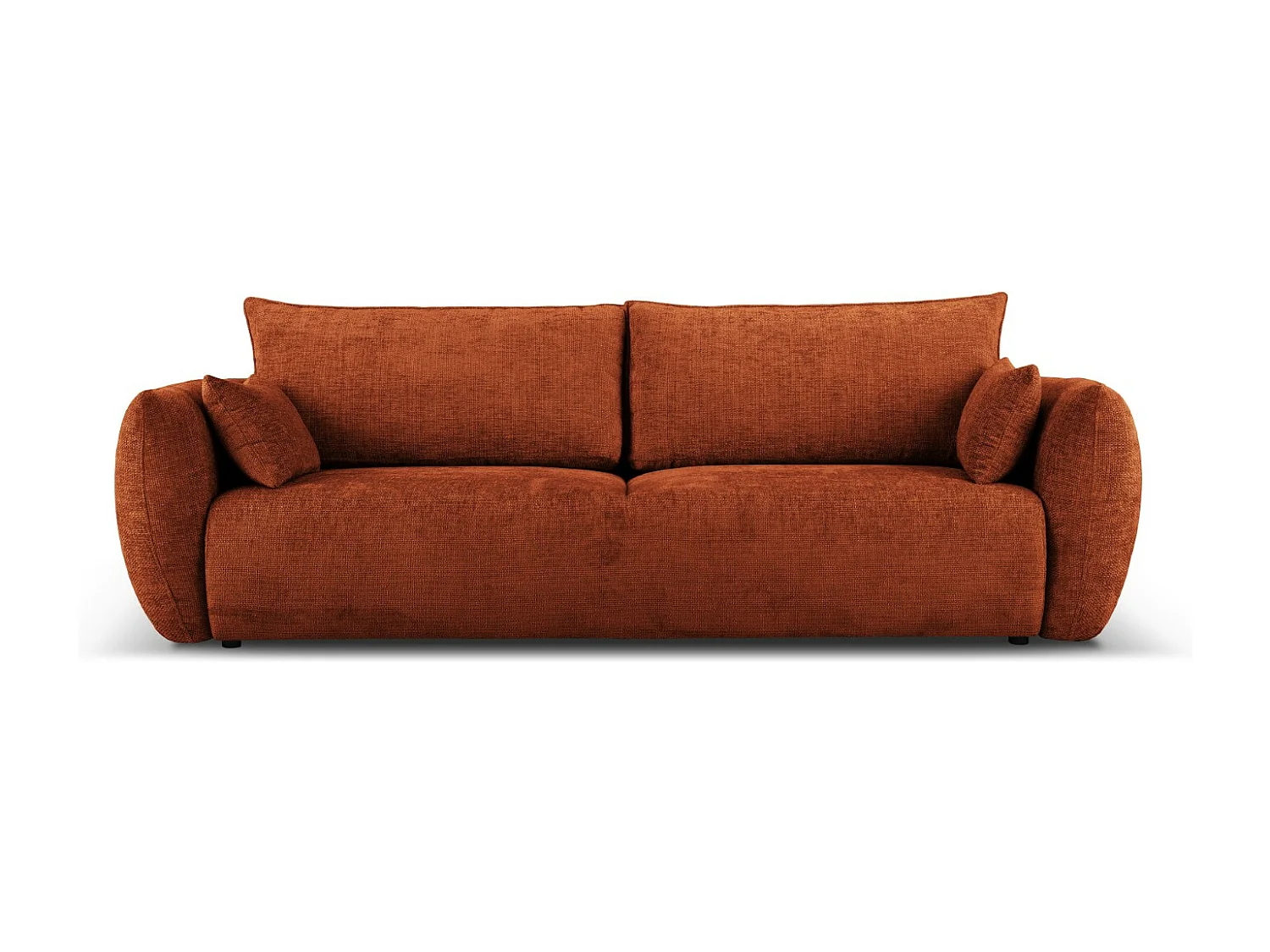 Cosmopolitan Design - Sofa z funkcją spania ze schowkiem, "Matera" 3 miejsca szenil, terakota - 240x108x86cm 3740845 - obrazek 1
