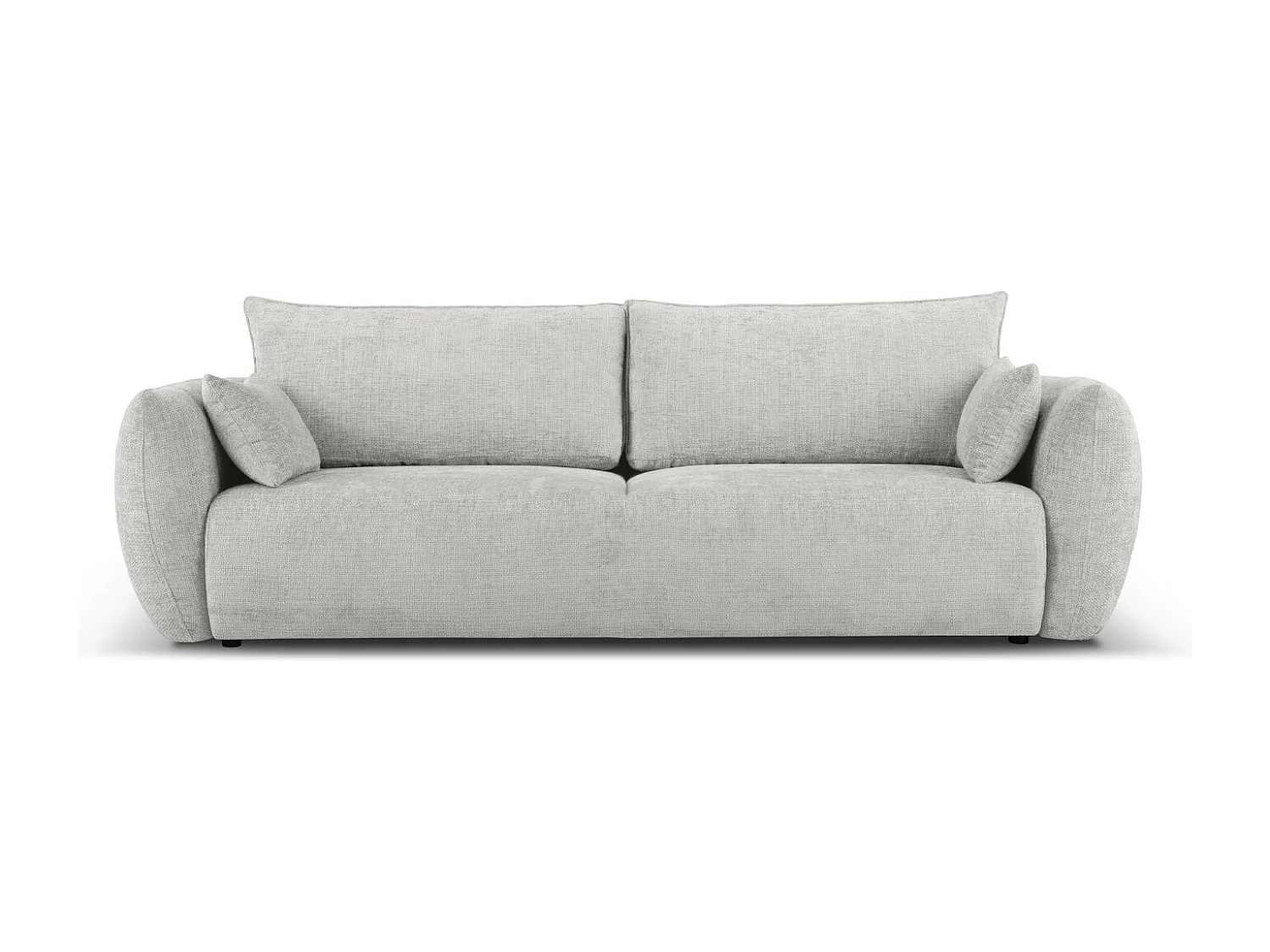 Cosmopolitan Design - Sofa z funkcją spania ze schowkiem, "Matera" 3 miejsca szenil, szary jasny - 240x108x86cm 3740863 - obrazek 1