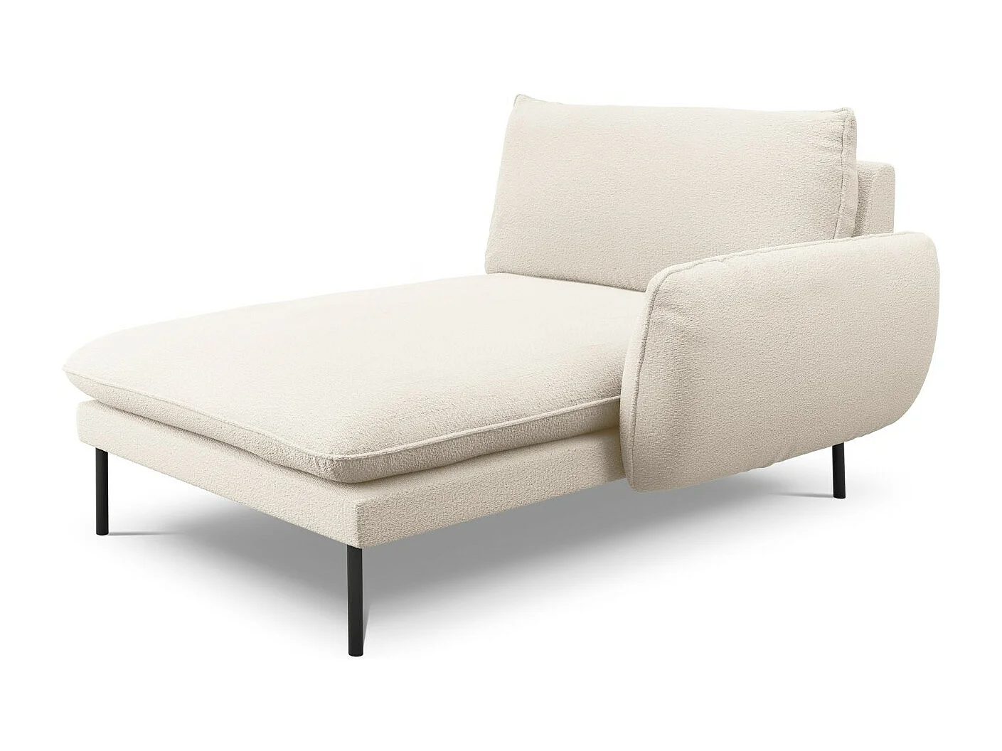 Cosmopolitan Design - Szezlong bok prawy, "Vienna" boucle, beż - 170x110x95cm 3741268 - obrazek 1