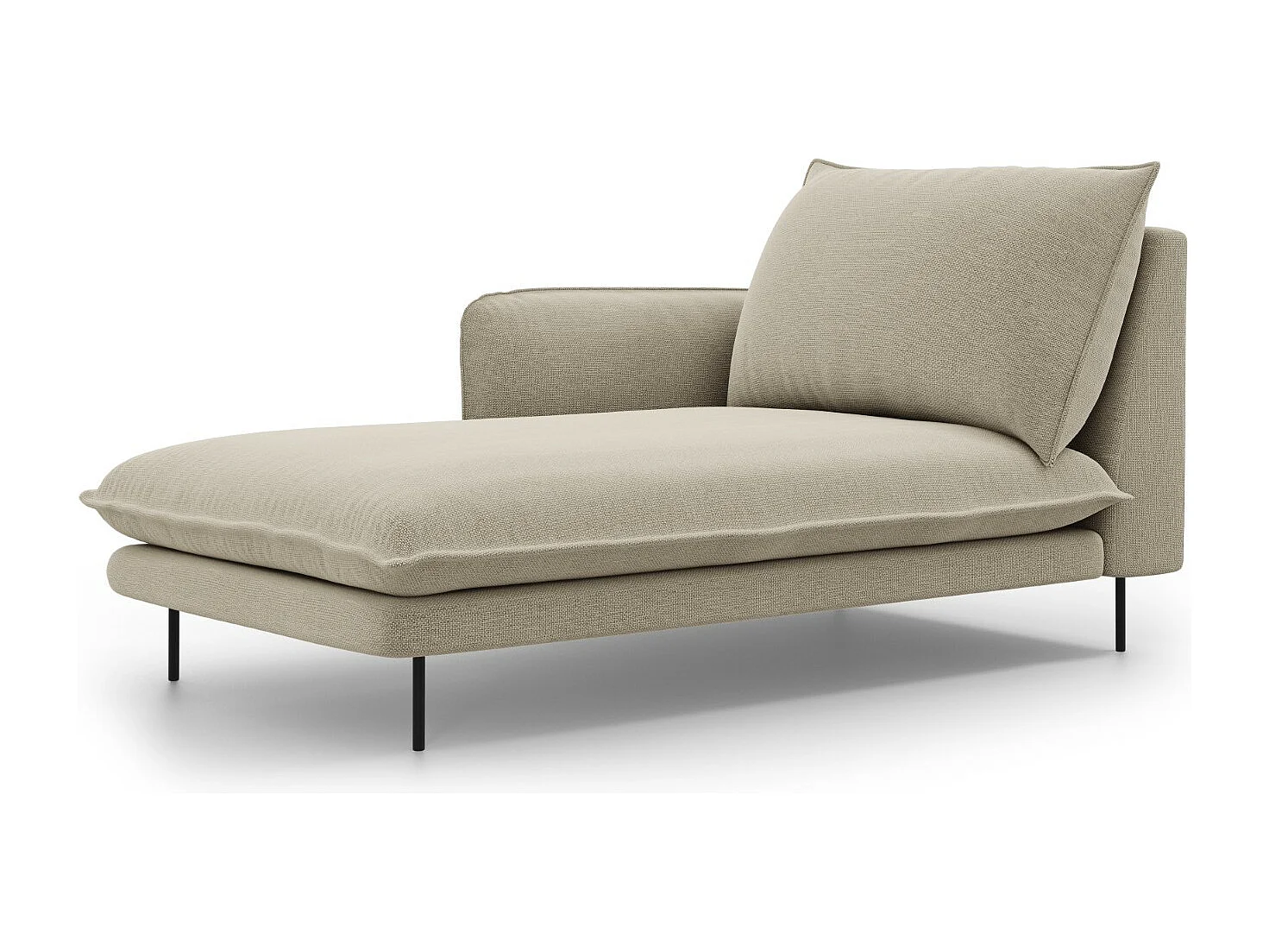 Cosmopolitan Design – Szezlong bok lewy, „Vienna” tkanina strukturalna, beż – 170x110x95cm 3741288
