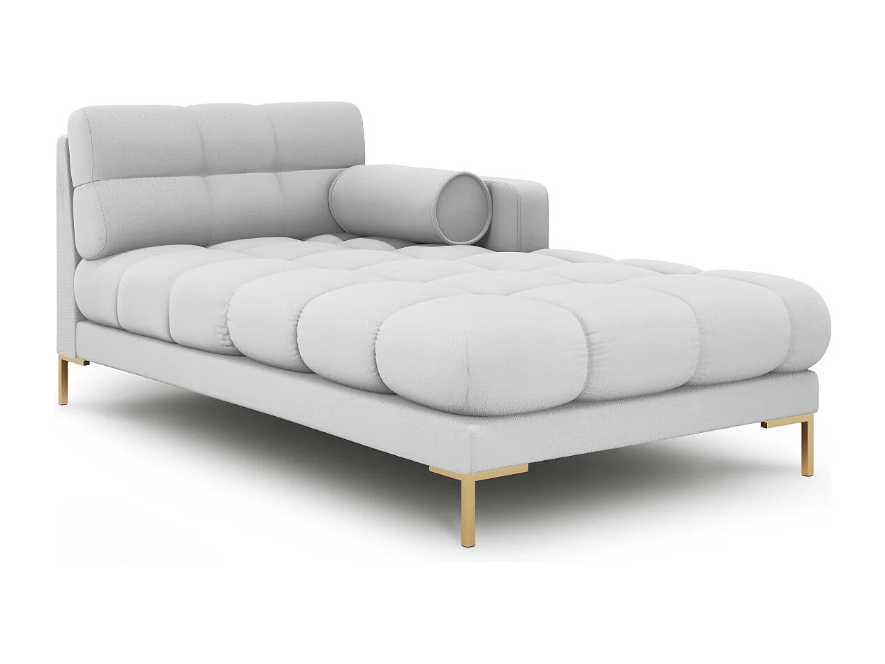 Cosmopolitan Design - Szezlong bok prawy, "Bali" tkanina strukturalna, szary jasny - 185x102x75cm 3741289 - obrazek 1