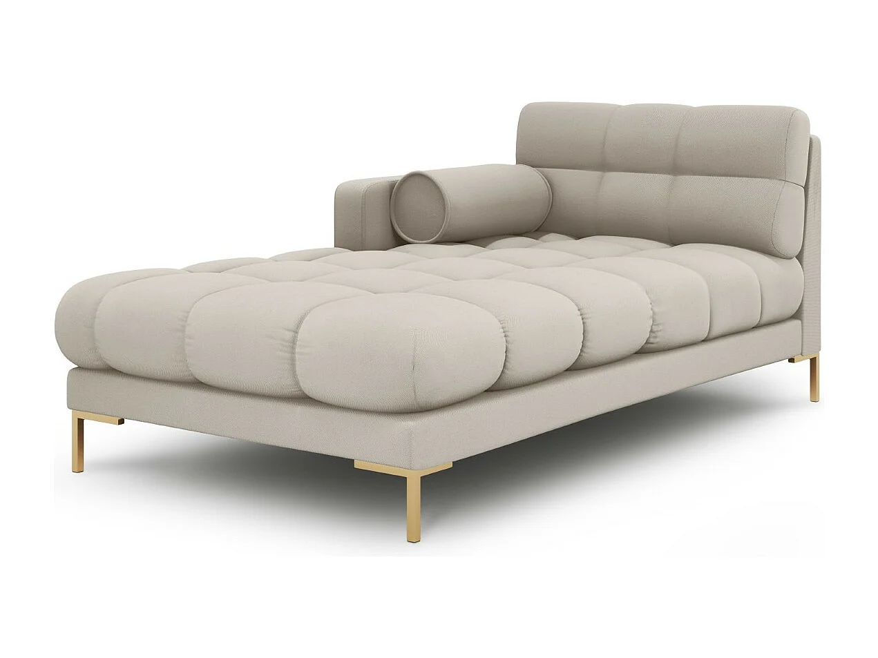 Cosmopolitan Design – Szezlong bok lewy, „Bali” tkanina strukturalna, beż – 185x102x75cm 3741306