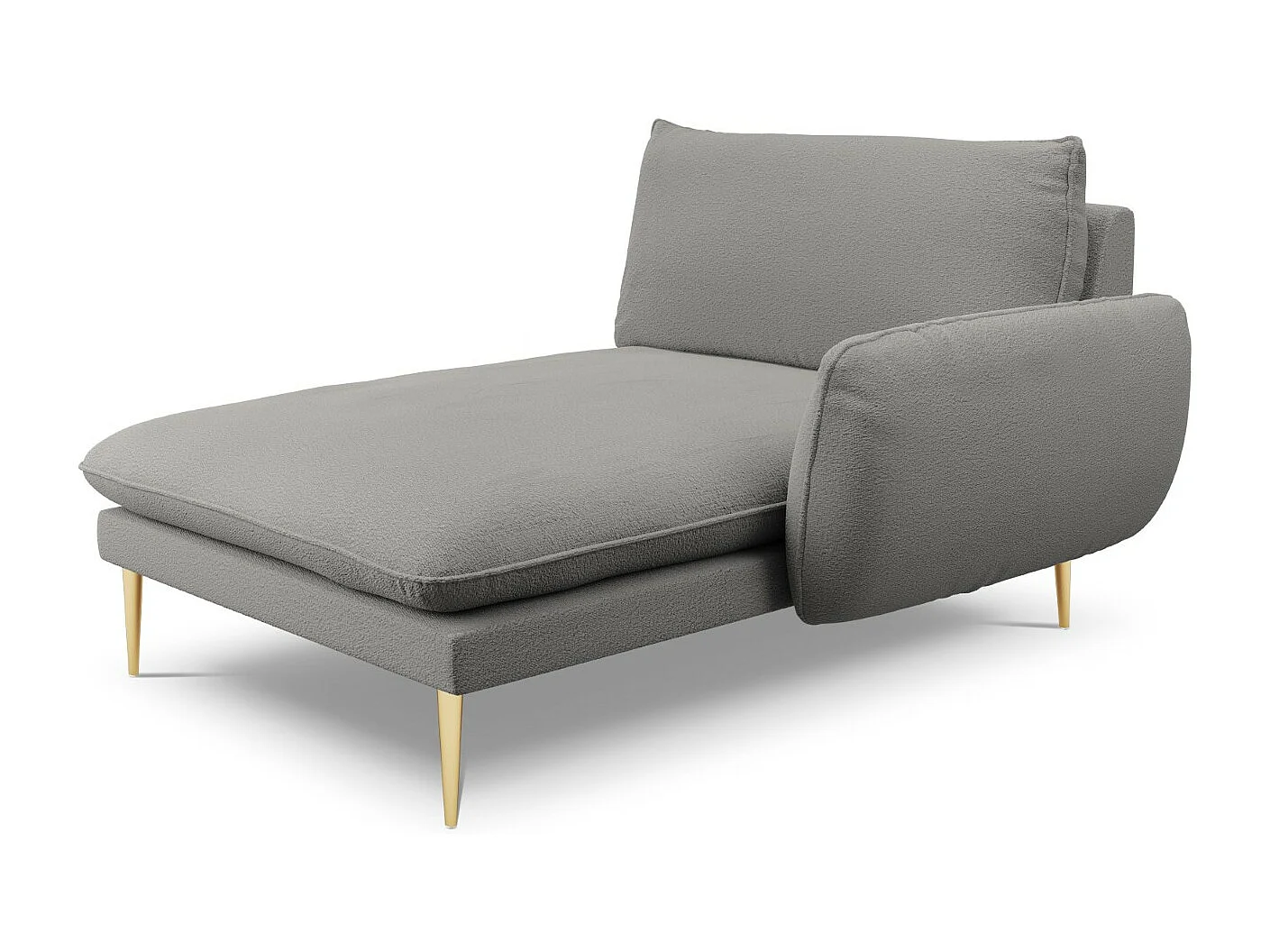 Cosmopolitan Design - Szezlong bok prawy, "Vienna" boucle, szary - 170x110x95cm 3741321 - obrazek 1