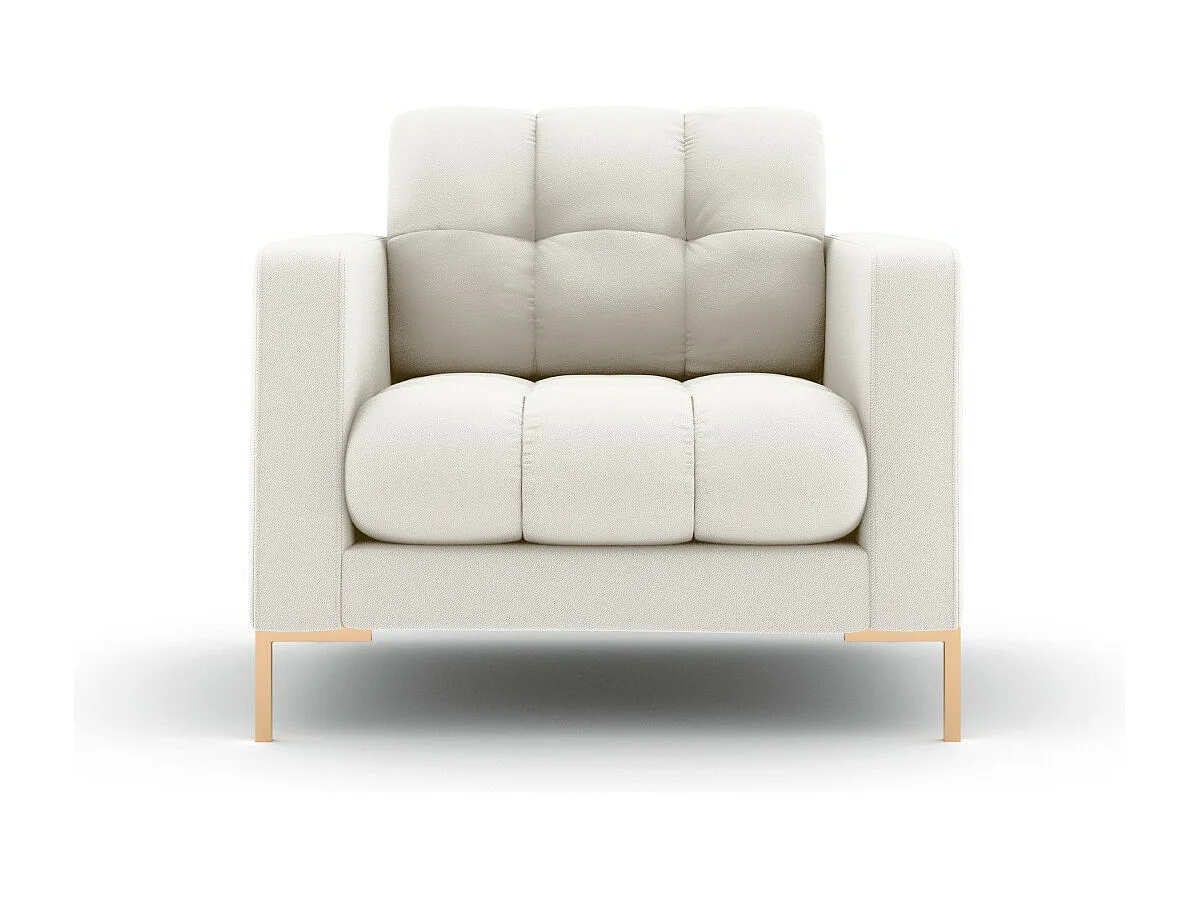 Cosmopolitan Design – Fotel, „Bali” tkanina strukturalna, beż jasny – 87x92x75cm 3741331
