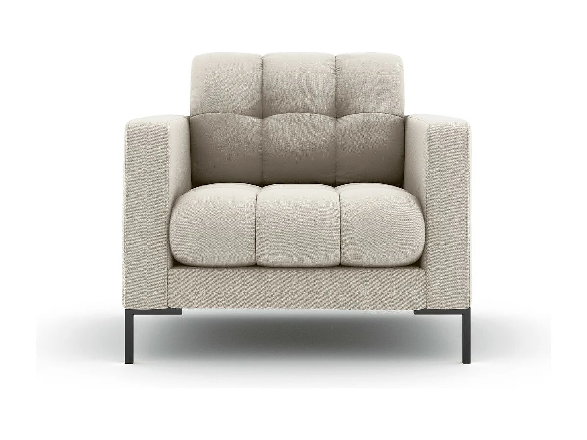 Cosmopolitan Design – Fotel, „Bali” tkanina strukturalna, beż – 87x92x75cm 3741334
