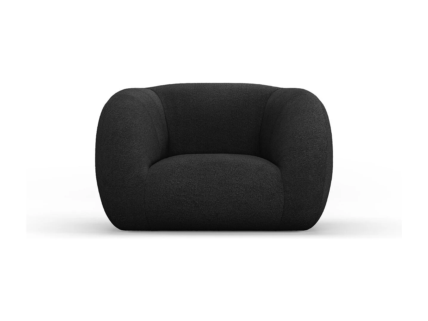Cosmopolitan Design – Fotel, „Essen” boucle, czarny – 130x95x86cm 3741354