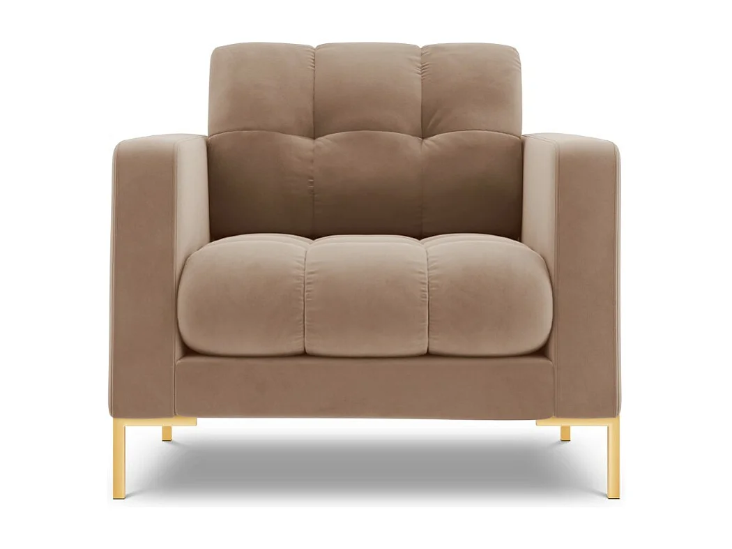 Cosmopolitan Design – Fotel, „Bali” welur, beż – 87x92x75cm 3741379