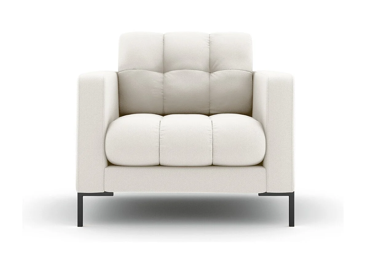 Cosmopolitan Design – Fotel, „Bali” tkanina strukturalna, beż jasny – 87x92x75cm 3741392