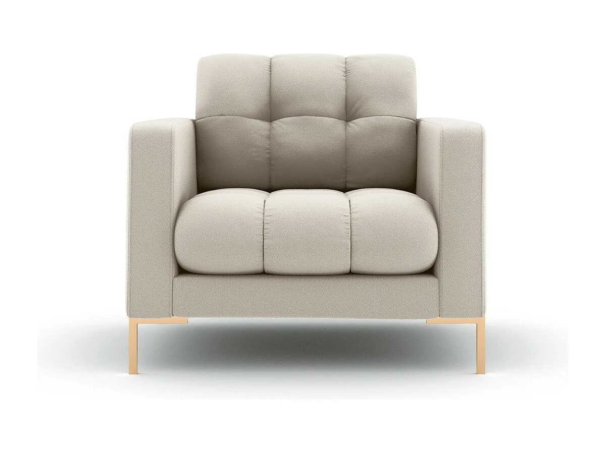 Cosmopolitan Design – Fotel, „Bali” tkanina strukturalna, beż – 87x92x75cm 3741394