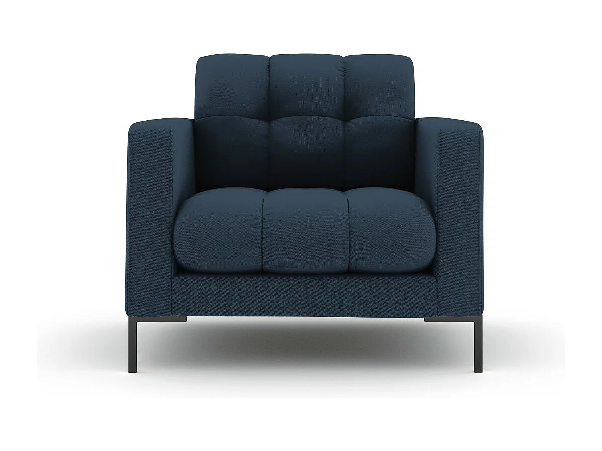 Cosmopolitan Design – Fotel, „Bali” tkanina strukturalna, niebieski – 87x92x75cm 3741398
