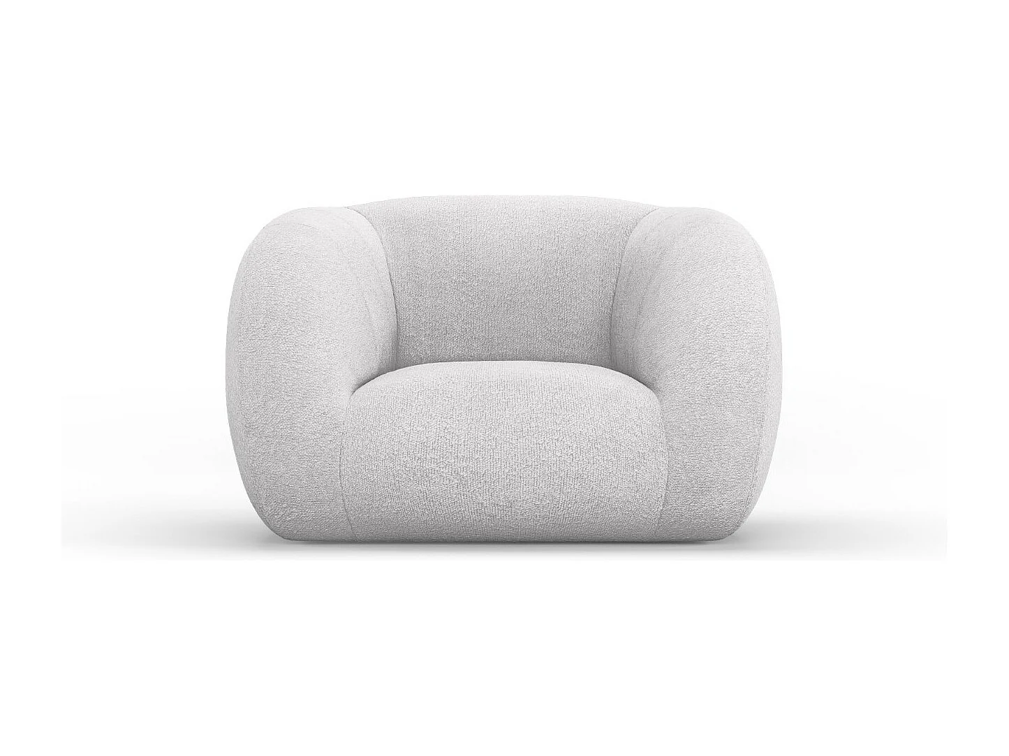 Cosmopolitan Design – Fotel, „Essen” boucle, szary jasny – 130x95x86cm 3741409