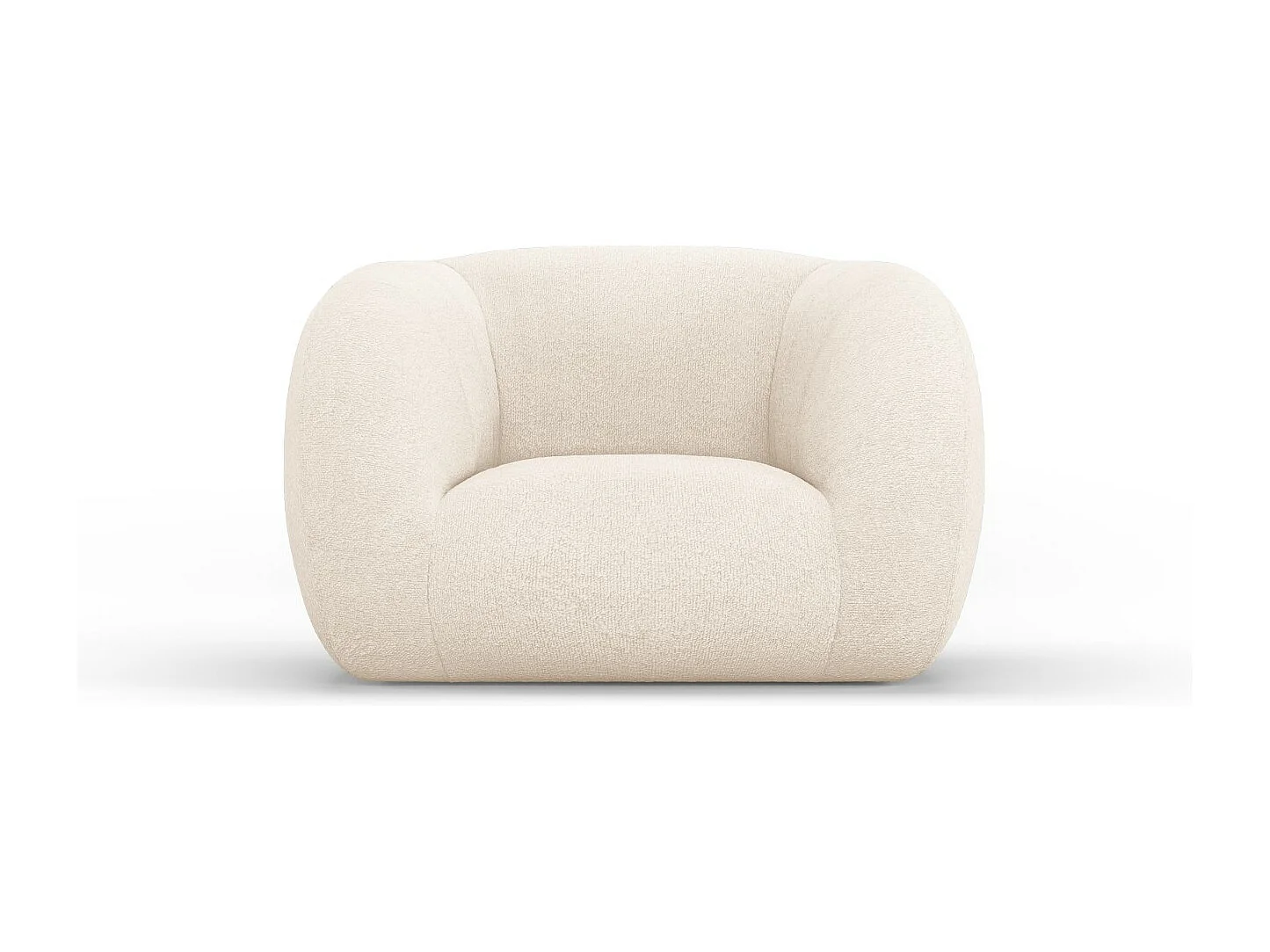 Cosmopolitan Design – Fotel, „Essen” boucle, beż – 130x95x86cm 3741422