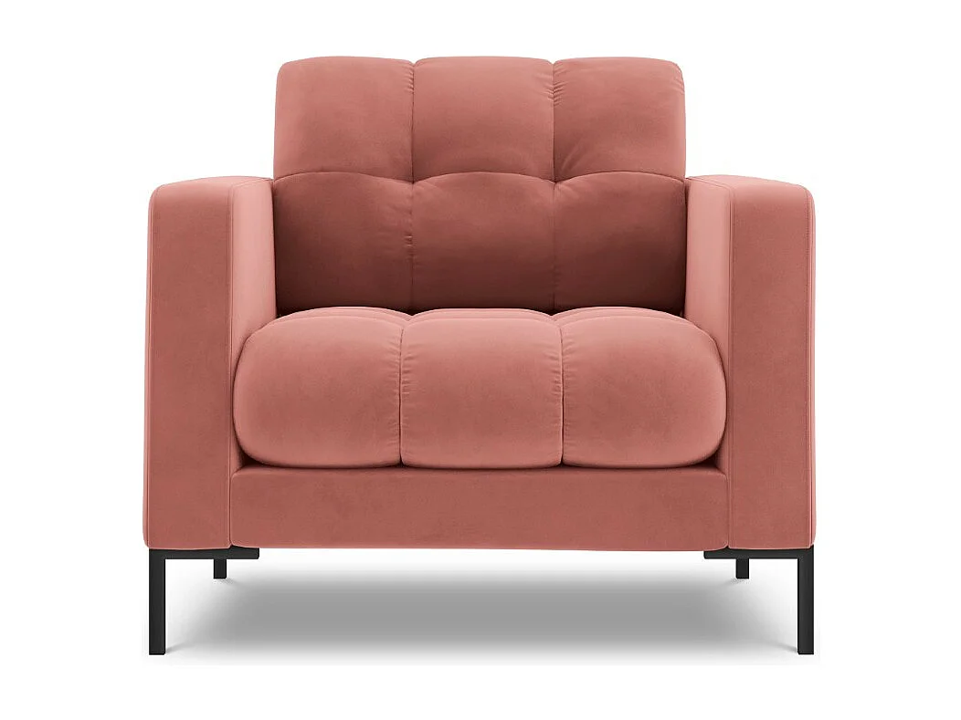 Cosmopolitan Design – Fotel, „Bali” welur, róż – 87x92x75cm 3741423