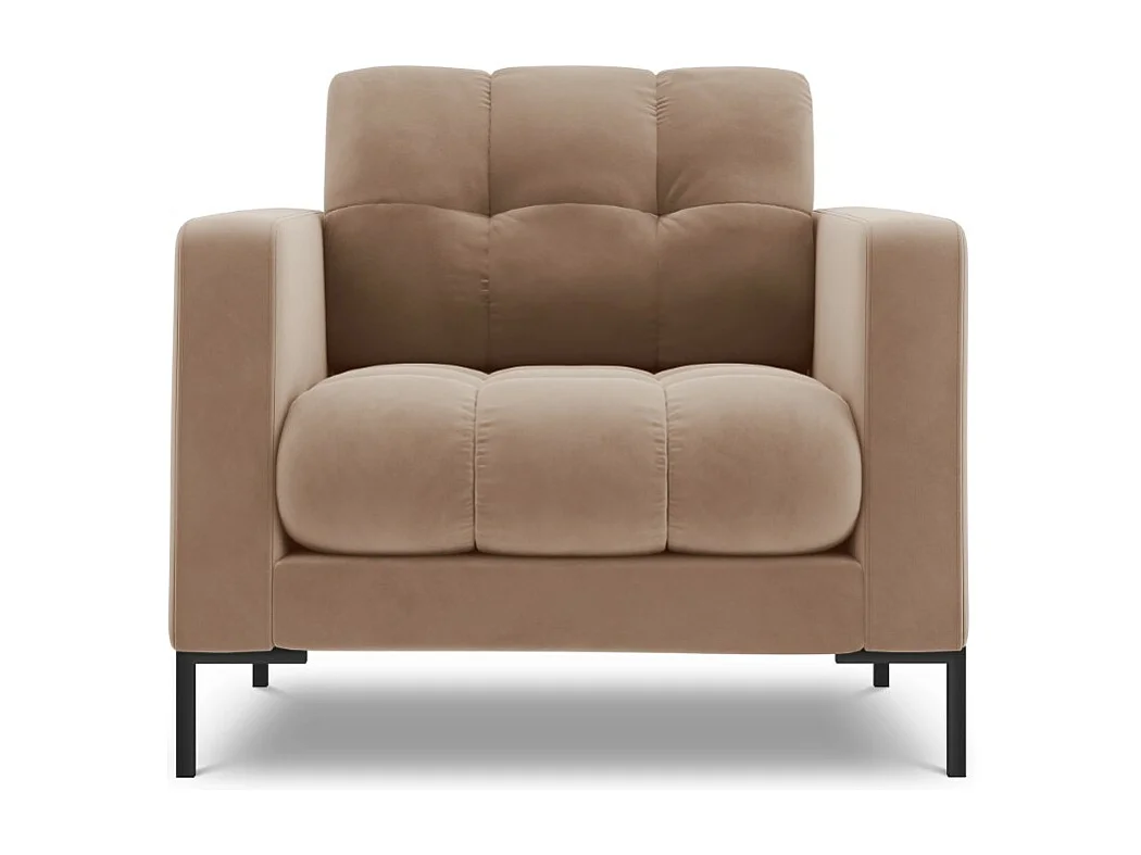 Cosmopolitan Design – Fotel, „Bali” welur, beż – 87x92x75cm 3741441