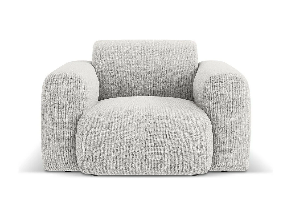 Cosmopolitan Design – Fotel, „Nolio” 2 miejsca szenil, szary jasny – 105x95x72cm 3741457