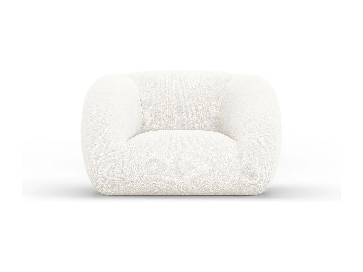 Cosmopolitan Design – Fotel, „Essen” boucle, biały – 130x95x86cm 3741467