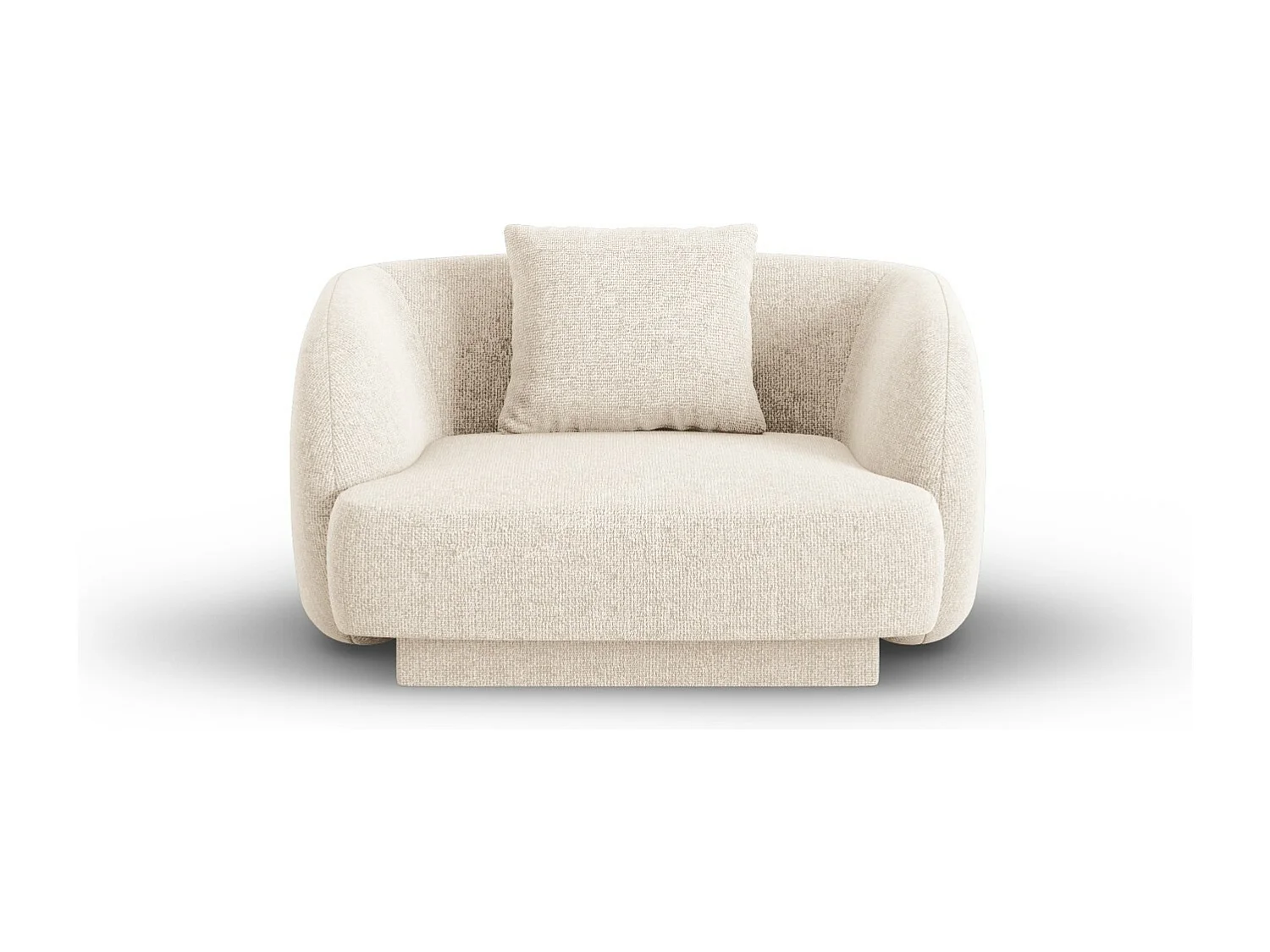 Cosmopolitan Design – Fotel, „Tulum” szenil, beż jasny – 103x90x70cm 3741475