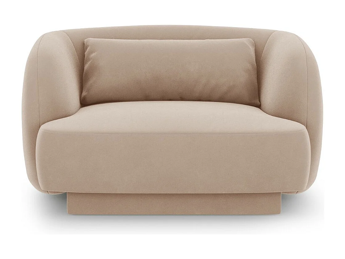 Cosmopolitan Design – Fotel, „Tulum” welur, beż – 103x90x70cm 3741494