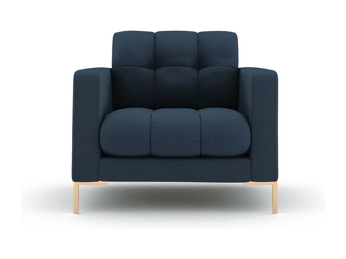 Cosmopolitan Design – Fotel, „Bali” tkanina strukturalna, niebieski – 87x92x75cm 3741504