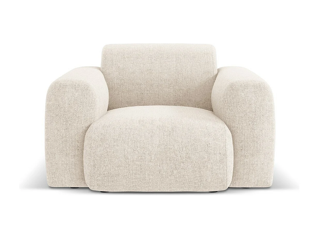Cosmopolitan Design – Fotel, „Nolio” 2 miejsca szenil, beż jasny – 105x95x72cm 3741511