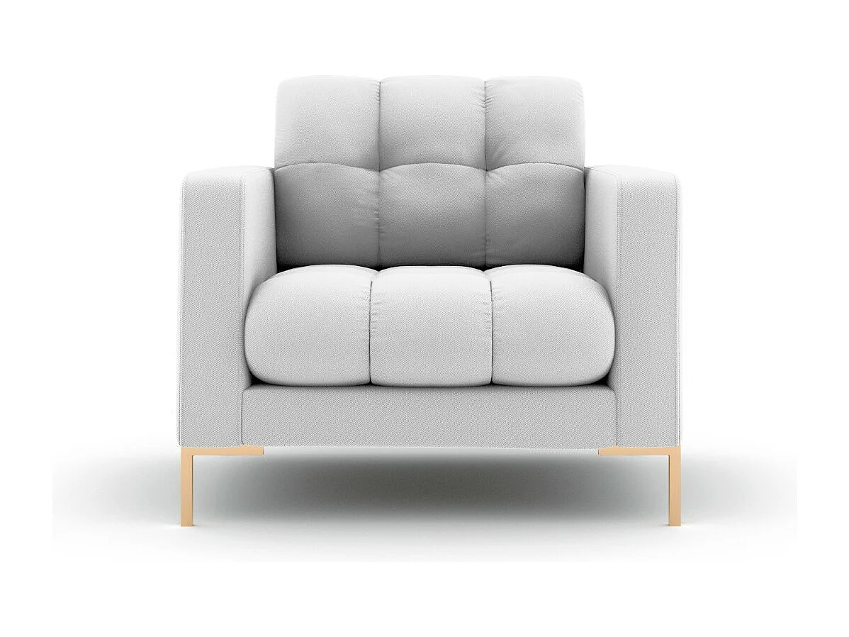 Cosmopolitan Design – Fotel, „Bali” tkanina strukturalna, szary jasny – 87x92x75cm 3741514