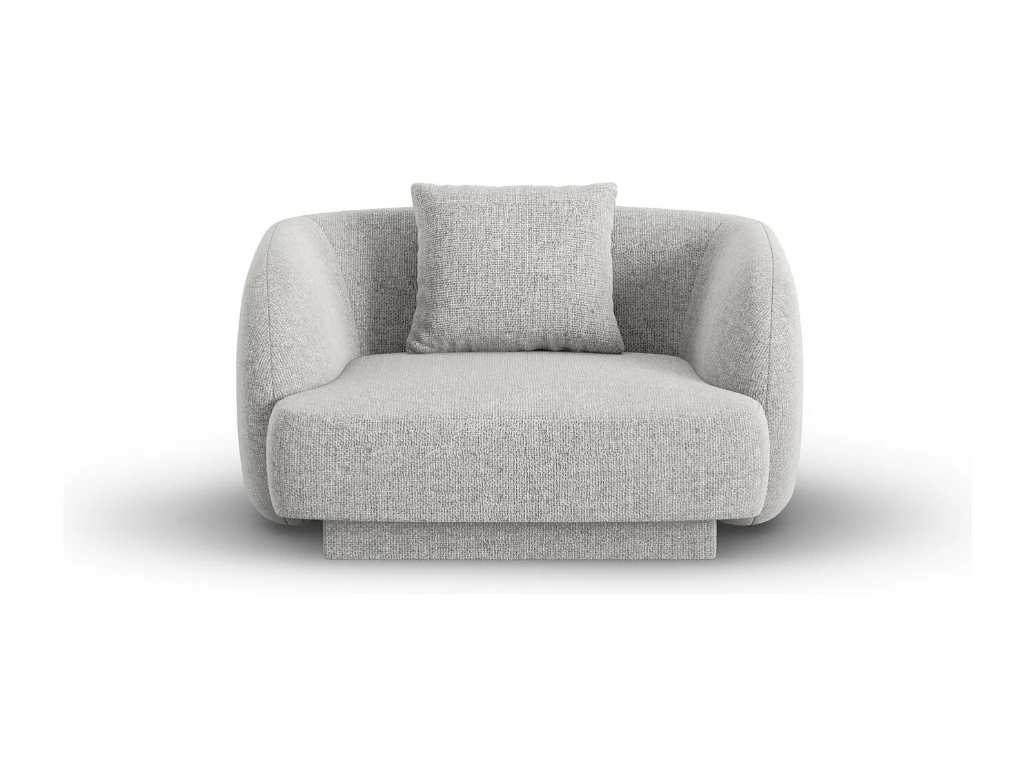 Cosmopolitan Design – Fotel, „Tulum” szenil, szary jasny – 103x90x70cm 3741537