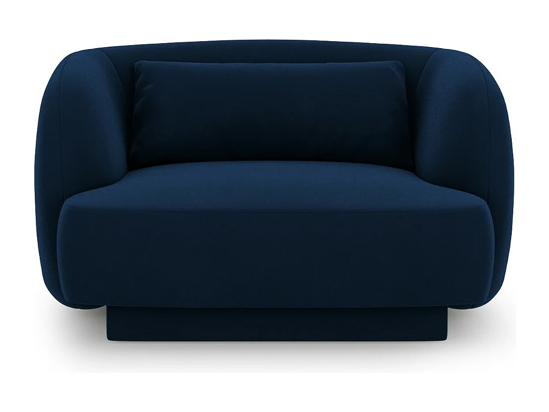 Cosmopolitan Design – Fotel, „Tulum” welur, błękit królewski – 103x90x70cm 3741549