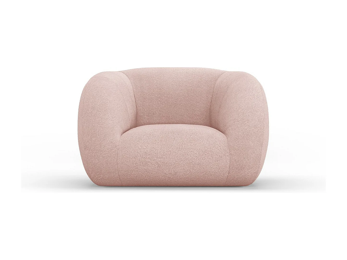 Cosmopolitan Design – Fotel, „Essen” boucle, pudrowy róż – 130x95x86cm 3741548