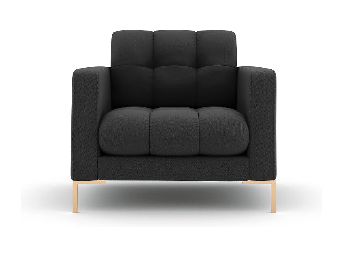 Cosmopolitan Design – Fotel, „Bali” tkanina strukturalna, szary ciemny – 87x92x75cm 3741575