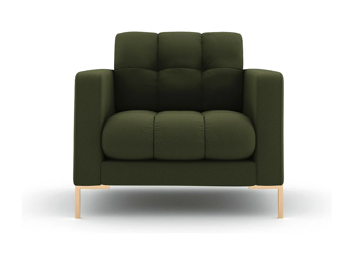 Cosmopolitan Design – Fotel, „Bali” tkanina strukturalna, zielony – 87x92x75cm 3741596
