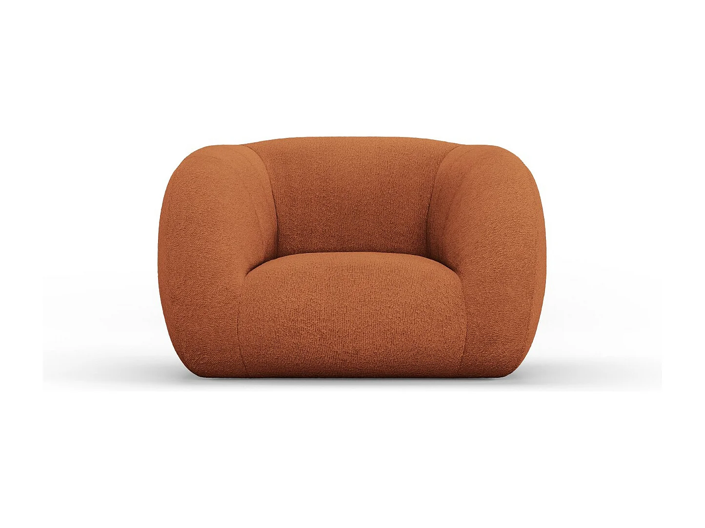 Cosmopolitan Design – Fotel, „Essen” boucle, brązowy – 130x95x86cm 3741595